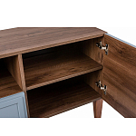 ТВ-тумба серая из массива бука с 2-мя дверками и ящиком Wenge Light варинант исполнения - 5 | Loft Concept в Твери