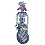 Кукла из одежды и павлопосадских платков Rusalka Blue Jeans варинант исполнения - 1 | Loft Concept в Твери