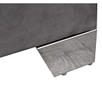 Кровать двуспальная серая с высоким мягким изголовьем Heart of the Bedroom варинант исполнения - 3 | Loft Concept в Твери