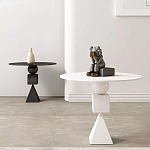 Дизайнерский журнальный стол белый в форме геометрических фигур Cydogic варинант исполнения - 3 | Loft Concept в Твери