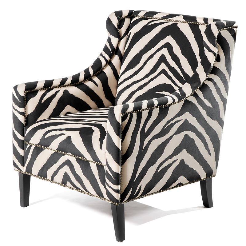 Кресло Chair Jenner Zebra Черно-белый Черный Кресло Chair Jenner Zebra Черно-белый Черный в Твери | Loft Concept