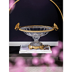 Чаша из прозрачного стекла с бронзовым ободком и фигурками бабочек Eden Garden варинант исполнения - 2 | Loft Concept в Твери