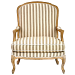 Кресло в полоску в стиле прованс Yvon French Seating Armchair варинант исполнения - 2 | Loft Concept в Твери