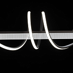 Люстра линейная черного цвета с волнообразным металлическим элементом Luke Lampco Tracer Lamp варинант исполнения - 6 | Loft Concept в Твери