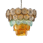 Люстра конусовидная с каскадом из разноцветных круглых подвесов Key Lustar варинант исполнения - 2 | Loft Concept в Твери