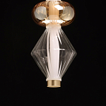 Подвесной светильник с вертикальной композицией из прозрачных и янтарных стеклянных шаров и ромбов Gabriel Scott Luna варинант исполнения - 18 | Loft Concept в Твери