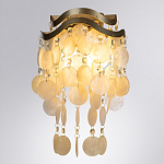 Бра с белыми перламутровыми подвесками и золотистыми волнистыми элементами SHELL варинант исполнения - 1 | Loft Concept в Твери