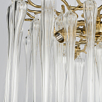 Люстра подвесная круглая в виде ветвей деревьев бронзового цвета с прозрачными подвесками-каплями Droplet Chandelier варинант исполнения - 5 | Loft Concept в Твери