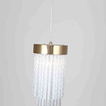 Подвесной светильник с прозрачными стеклянными подвесками и металлическим основанием Nembus варинант исполнения - 2 | Loft Concept в Твери