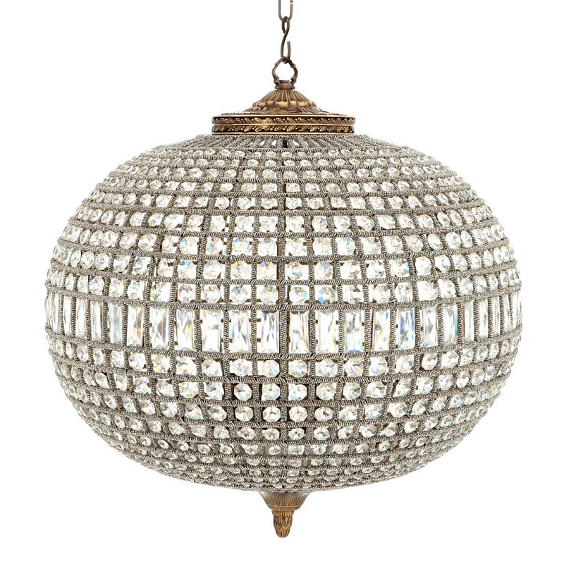 Люстра Chandelier Kasbah Oval L Brass Прозрачное Стекло Латунь Античная полированная Люстра Chandelier Kasbah Oval L Brass Прозрачное Стекло Латунь Античная полированная в Твери | Loft Concept