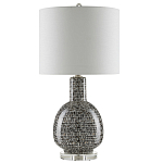 Настольная лампа с корпусом в форме амфоры и тканевым абажуром Warmth of Light варинант исполнения - 3 | Loft Concept в Твери