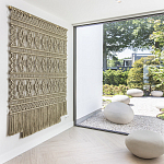 Панно на стену плетеное Макраме бежевый цвет  варинант исполнения - 6 | Loft Concept в Твери