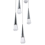 Люстра капли Acrylic Droplet Five Chrome Chandelier варинант исполнения - 2 | Loft Concept в Твери