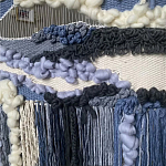 Современное ткачество гобелен в синих оттенках Blue Undine II варинант исполнения - 3 | Loft Concept в Твери