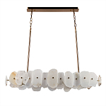 Подвесной светильник с фигурными элементами из белого алебастра Cryptocrystalline Stone варинант исполнения - 3 | Loft Concept в Твери