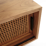 ТВ-тумба из дуба и плетеного ротанга Wicker Chasey TV Stand варинант исполнения - 3 | Loft Concept в Твери