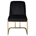 Стул обеденный велюровый черный с золотым каркасом Nobility варинант исполнения - 1 | Loft Concept в Твери