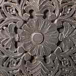 Деревянная тумба с резными ящиком и дверцей Azure Grey Wooden Nightstand варинант исполнения - 3 | Loft Concept в Твери