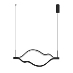 Подвесной светильник волнообразный изогнутый черного цвета 4000К Spiral Lighting варинант исполнения - 2 | Loft Concept в Твери