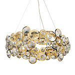 Люстра подвесная из золотых колец 57 см Golden Circles варинант исполнения - 1 | Loft Concept в Твери