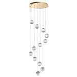 Люстра каскадная с прозрачными шарообразными плафонами Crystal Globule варинант исполнения - 6 | Loft Concept в Твери