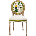 Стул бежевый из натурального бука с изображением птиц и цветов Blooming Birds варинант исполнения - 1 | Loft Concept в Твери