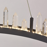 Люстра с двумя кольцами черного цвета с хрустальными элементами QUARTZ CRYSTAL варинант исполнения - 9 | Loft Concept в Твери