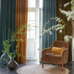 Кресло велюровое горчичного цвета Diaspro Mustard Armchair варинант исполнения - 6 | Loft Concept в Твери