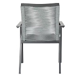 Стул темно-серый с высокой плетеной спинкой и сиденьем Braided Strength варинант исполнения - 4 | Loft Concept в Твери