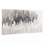 Панно декоративное с ручной росписью Gray Strokes варинант исполнения - 3 | Loft Concept в Твери