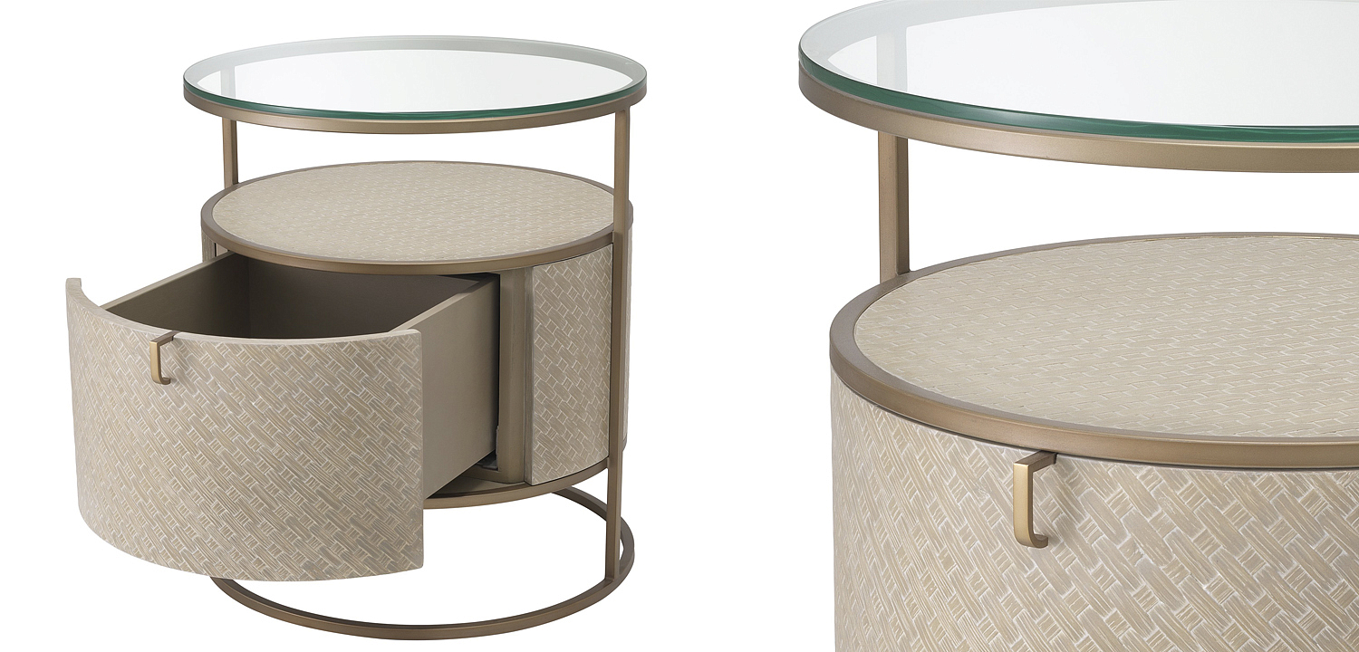 Приставной стол Eichholtz Bedside Table Napa Valley oak - Loft-Concept в Твери