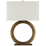 Настольная лампа с корпусом в форме кольца и прямоугольным абажуром French Ring варинант исполнения - 5 | Loft Concept в Твери