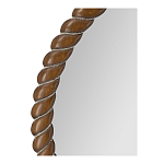 Зеркало круглое с текстурной рамой из натурального дерева  Pine Wall Mirror варинант исполнения - 3 | Loft Concept в Твери