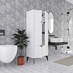 Комод белый с 4-мя дверцами на металлических ножках SPARK MULTIPURPOSE CABINET WHITE варинант исполнения - 5 | Loft Concept в Твери