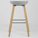 Барный стул на ножках из натурального дерева Boras Grey варинант исполнения - 4 | Loft Concept в Твери