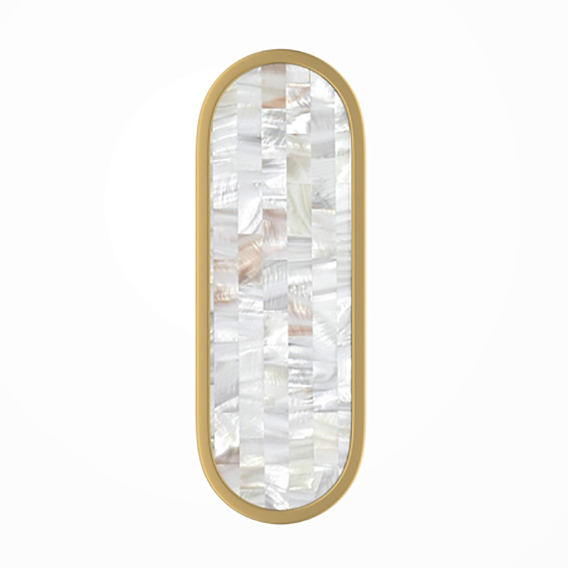 Бра перламутровый Lunaris 30 см Латунь Перламутровый в Твери | Loft Concept 