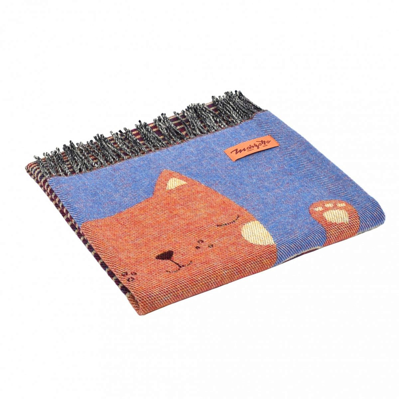 Плед CAT 1 Marzotto Синий Оранжевый в Твери | Loft Concept 