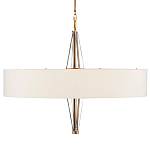 Люстра круглая с белым тканевым абажуром  White Light Diffuser варинант исполнения - 1 | Loft Concept в Твери