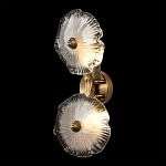 Бра с ветвистыми бронзовыми элементами и стеклянными рифлеными дисками Textured Glass Bra варинант исполнения - 2 | Loft Concept в Твери