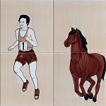 Дизайнерская плитка Конь бегун варинант исполнения - 1 | Loft Concept в Твери