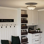 Потолочный светильник со стеклянным плафоном в виде купола Quoizel варинант исполнения - 6 | Loft Concept в Твери