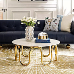 Дизайнерский журнальный столик чёрный с круглой столешницей Arycy варинант исполнения - 3 | Loft Concept в Твери