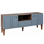 ТВ-тумба серая из массива бука с 2-мя дверками и ящиком Wenge Light варинант исполнения - 1 | Loft Concept в Твери