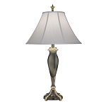 Настольная лампа с белым тканевым абажуром в форме колокола Stiffel варинант исполнения - 1 | Loft Concept в Твери