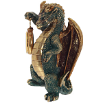 Часы в виде дракона Green Dragon with Clock варинант исполнения - 4 | Loft Concept в Твери