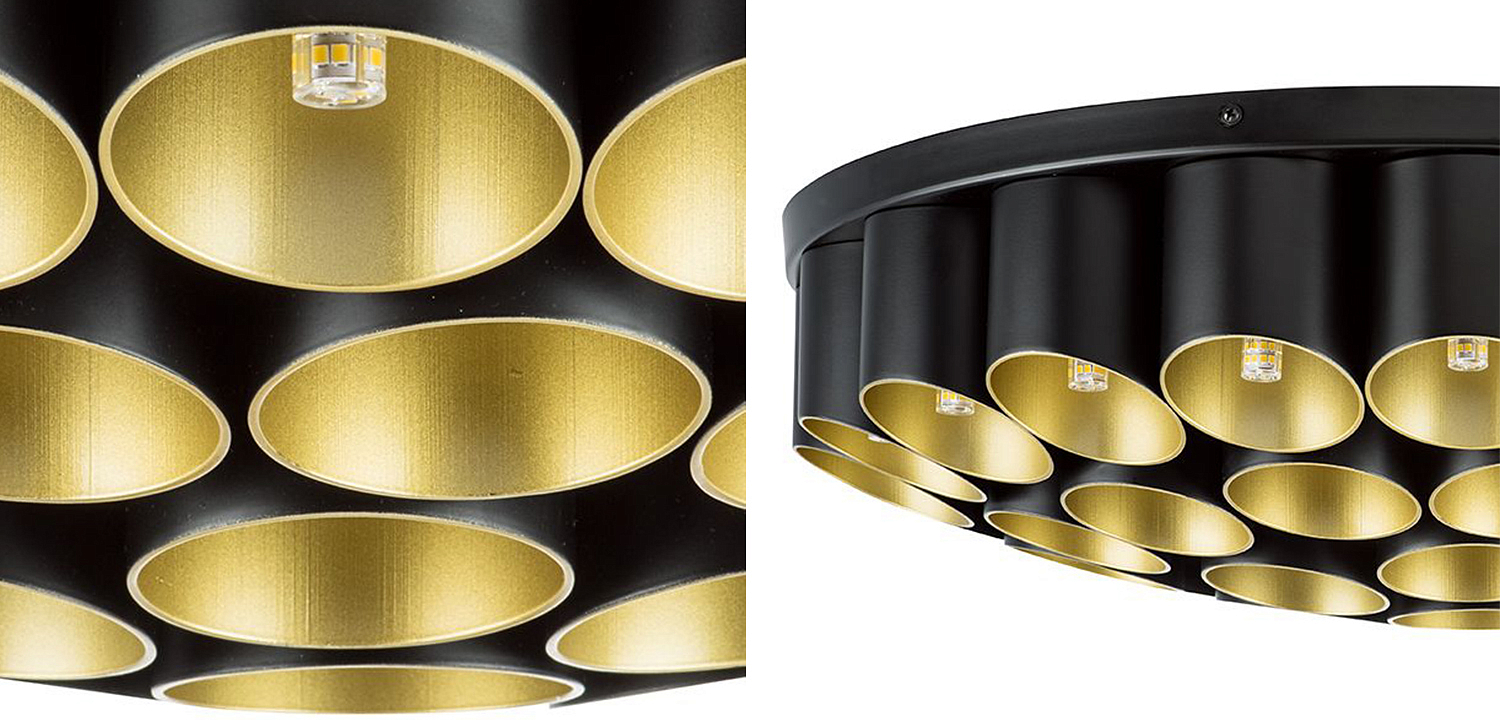 Потолочный светильник Garbi Black Pipe Organ Ceiling Lamp 40 Потолочный светильник Garbi Black Pipe Organ Ceiling Lamp 40 - Loft-Concept в Твери