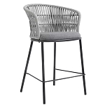 Стул барный с декоративным плетением на спинке и подлокотниках Chair Weave варинант исполнения - 2 | Loft Concept в Твери