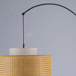 Торшер с декоративным поясом из плетеного бамбука Biuloggicu варинант исполнения - 7 | Loft Concept в Твери