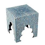 Приставной столик с инкрустацией раковинами устриц Bone Inlay варинант исполнения - 1 | Loft Concept в Твери