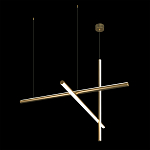 Люстра с 3-мя  пересекающимися цилиндрическими плафонами на тонких тросах Trumpet tube варинант исполнения - 5 | Loft Concept в Твери